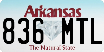 AR license plate 836MTL
