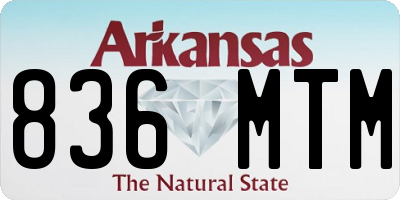 AR license plate 836MTM