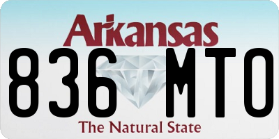 AR license plate 836MTO