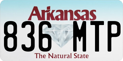 AR license plate 836MTP
