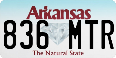 AR license plate 836MTR