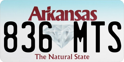 AR license plate 836MTS