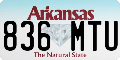 AR license plate 836MTU