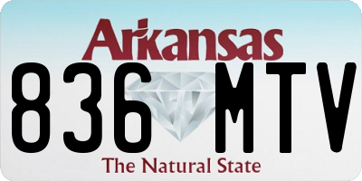 AR license plate 836MTV