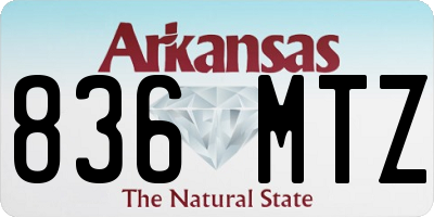AR license plate 836MTZ