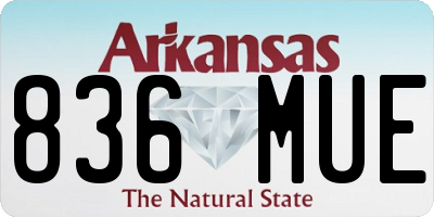 AR license plate 836MUE