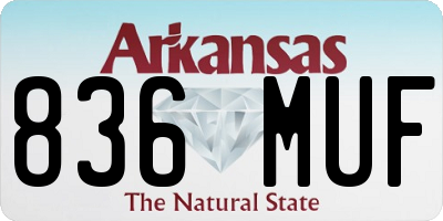 AR license plate 836MUF