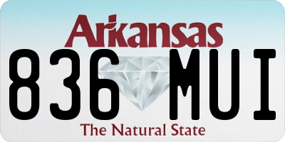 AR license plate 836MUI