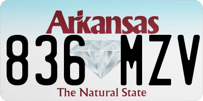 AR license plate 836MZV