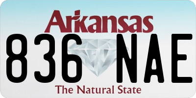 AR license plate 836NAE