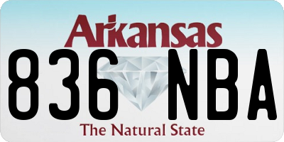 AR license plate 836NBA