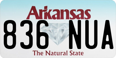 AR license plate 836NUA