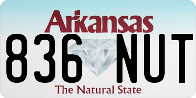 AR license plate 836NUT
