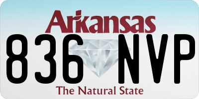 AR license plate 836NVP
