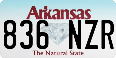 AR license plate 836NZR