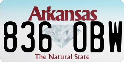 AR license plate 836OBW