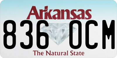 AR license plate 836OCM