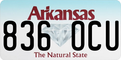 AR license plate 836OCU