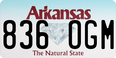 AR license plate 836OGM