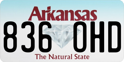 AR license plate 836OHD