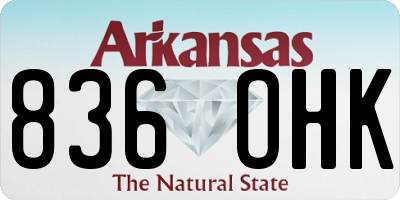 AR license plate 836OHK
