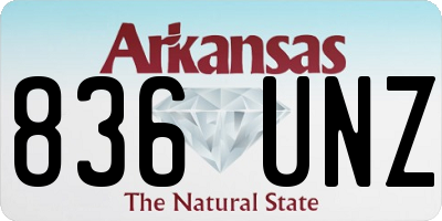 AR license plate 836UNZ