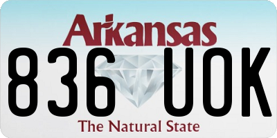 AR license plate 836UOK