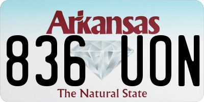 AR license plate 836UON