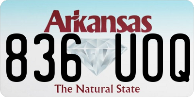 AR license plate 836UOQ