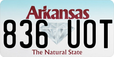 AR license plate 836UOT