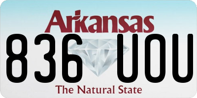 AR license plate 836UOU