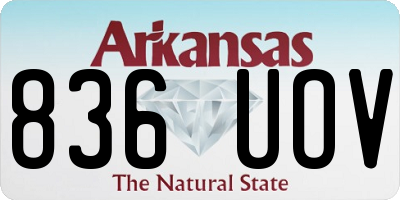 AR license plate 836UOV