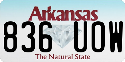 AR license plate 836UOW