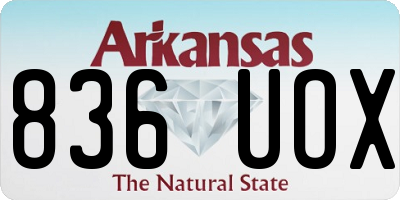 AR license plate 836UOX