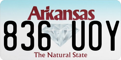 AR license plate 836UOY