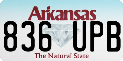 AR license plate 836UPB