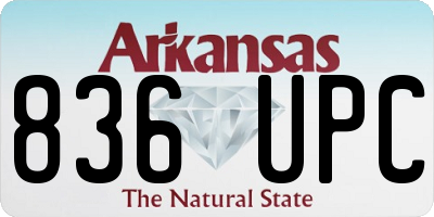 AR license plate 836UPC