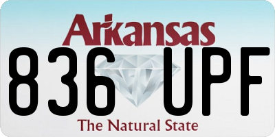 AR license plate 836UPF