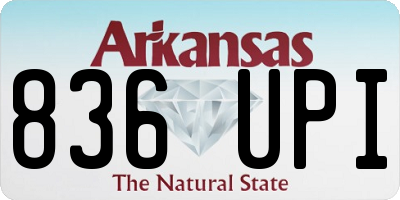 AR license plate 836UPI