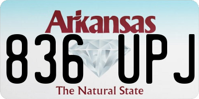 AR license plate 836UPJ