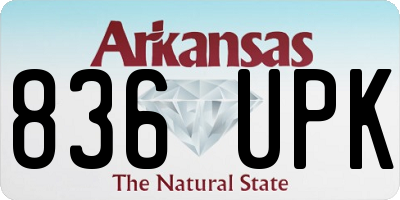 AR license plate 836UPK