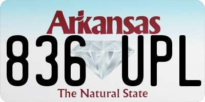 AR license plate 836UPL