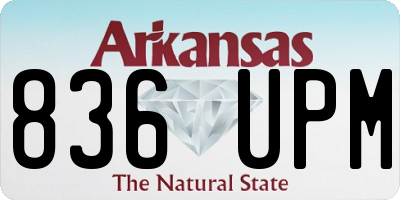 AR license plate 836UPM