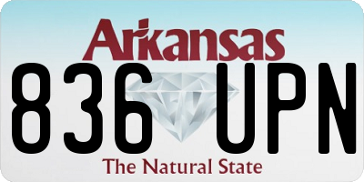 AR license plate 836UPN