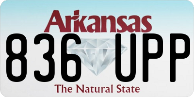 AR license plate 836UPP
