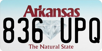 AR license plate 836UPQ
