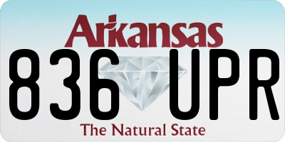 AR license plate 836UPR