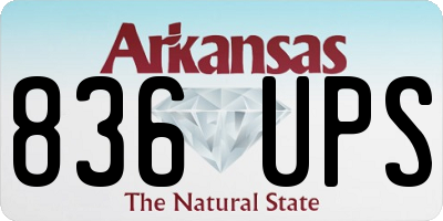 AR license plate 836UPS