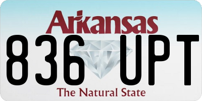 AR license plate 836UPT