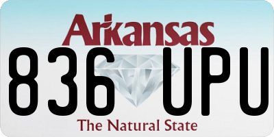 AR license plate 836UPU